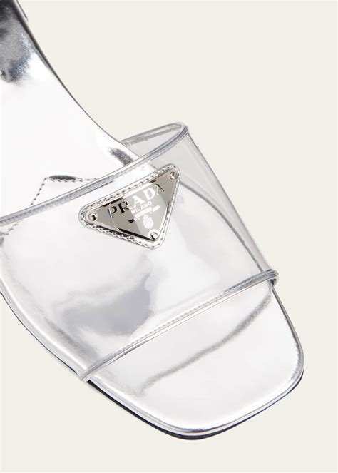 Prada Ciabatte Clear Flat Sandals 